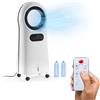 Wintem HURRICANE - Raffrescatore Senza Pale 100w con Telecomando, Serbatoio d'Acqua da 3,5L, Timer, Velocità e Modalità Regolabili, Purificazione dell'Aria, Controllo Remoto, Flusso d'Aria a 360°