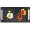GASLAND IHGD-S23C Piastra Grill con Maniglie Laterali, Teglie per Piani Cottura a Induzione, Ghisa con Rivestimento in Teflon: Protezione Antiaderente e Antiruggine, Accessori, Vassoio Grill