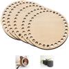 YourHobbyTools Base Rotonda in Legno per Uncinetto (10-30 cm) - Base in Legno per cesti all'Uncinetto con Fori, Fondo per Cesto, Varie Dimensioni (5er-Set 15cm)