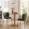 Ya-Home Set di 2 Sedie da Pranzo Sedie da Cucina Moderne in Tessuto di Lino Sedia Sala da Pranzo con Gambe in Metallo Poltrona Imbottite per Soggiorno/Ristorante, Verde