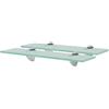 KUPTYERFG Set di 2 mensole da parete in vetro, 40 x 20 cm, trasparenti, 8 mm