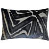 The HomeCentric Set di 2 Grigio Velluto Copricuscino Lombare 30x45 cm - Charcoal Strokes Lumbar