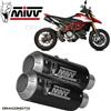 MIVV Scarico doppio DUCATI HYPERMOTARD 950 2023 MIVV Mk3 Carbonio RC