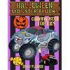 Spicy Flower Halloween monster trucks coloring book for kids ages 4- (Tascabile)