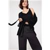 Tezenis Kimono Calato Lamé Donna Nero