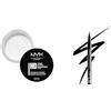 NYX PROFESSIONAL MAKEUP NYX Professional Make Up Finishing Powder Studio, Cipria Trasparente Opacizzante in Polvere Libera, Tonalità Translucent, Confezione 1 & Epic Ink Eye Liner, pennellino pigmentato e waterproof, Black