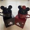 Disney Set di tazze da zuppa in ceramica Disney Topolino e Minnie con coperchi