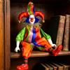 Pagliaccio in Ceramica Design Colorato Bambola Clown in Porcellana Stile Retrò