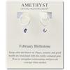 Philip Jones Orecchini a cerchio Birthstone di febbraio creati con cristalli di ametista Zircondia®