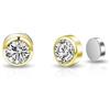 Philip Jones Orecchini a clip magnetici da 6 mm placcati in oro creati con cristalli Zircondia®