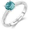 Philip Jones Anello in Cristallo Blu Regolabile Creato con Cristalli Zircondia®