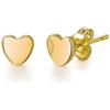 Philip Jones Orecchini a forma di cuore placcati in oro