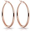 Philip Jones Orecchini a cerchio da 40 mm placcati in oro rosa