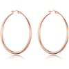 Philip Jones Orecchini a cerchio da 50 mm placcati in oro rosa