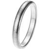 Flongo Bracciale da donna in argento elastico: bracciale da donna grande in acciaio inox elasticizzato con fascia antiscivolo, ideale come regalo per la migliore amica, mamma, figlia, Natale, 1cm