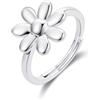 Philip Jones Anello a margherita regolabile placcato argento