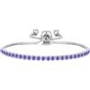 Philip Jones Braccialetto dell'amicizia tennis viola chiaro creato con cristalli Zircondia®, Cristallo, Cristallo Zircondia®