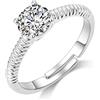 Philip Jones Anello in Cristallo Regolabile Creato con Cristalli Zircondia®