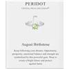 Philip Jones Agosto (Peridot) Anello Regolabile con Pietra Portafortuna Creato con Cristalli Zircondia®