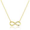 Philip Jones Collana con Ciondolo Infinito Placcato in Oro creata con Cristalli Zircondia®