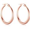 Philip Jones Orecchini a cerchio da 25 mm placcati in oro rosa
