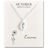 Philip Jones Collana Cosmo Fiore Nascita Ottobre con Biglietto