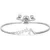 Philip Jones Bracciale Aunty Placcato in Argento Creato con Cristalli Zircondia®