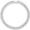 Philip Jones Bracciale da uomo in acciaio inox da 6 mm, 19-21,5 cm, 8.5 Inch, Acciaio inossidabile, Nessuna pietra preziosa