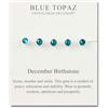 Philip Jones Bracciale Birthstone di dicembre creato con cristalli Blue Topaz Zircondia®