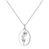 Philip Jones Collana con papavero con fiore di nascita di agosto