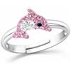 FIVE-D Anello per bambini e ragazze, in argento Sterling 925 con delfino, S, Argento sterling