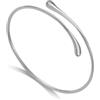 Philip Jones Bracciale Rigido a Goccia Placcato Argento