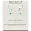 Philip Jones Orecchini a cerchio con pietra portafortuna di dicembre creati con cristalli Blue Topaz Zircondia®
