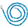 Generisch Taddart Minerals - Collana blu in agatite naturale con sfere da 4 mm e lunghezza 45 cm, realizzata a mano, apatite, apatite (22233)