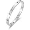 Philip Jones Bracciale rigido in acciaio inox a forma di stella, 17,