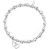 Philip Jones Bracciale elastico con perline a forma di cuore