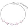 Philip Jones Bracciale con Pietre preziose di Quarzo Rosa