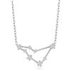 Philip Jones Collana con segno zodiacale del Capricorno con cristalli di zirconio
