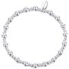Philip Jones Braccialetto elastico placcato argento con perline