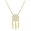 Philip Jones Collana con acchiappasogni placcata in oro creata con cristalli di zirconia