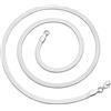 Philip Jones Collana a catena a serpente piatta in acciaio inox a spina di pesce, da 40,6 a 50,8 cm, 16 Inch, Acciaio inossidabile, Nessuna pietra preziosa