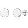 Philip Jones Orecchini a bottone tondi placcati in argento