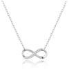 Philip Jones Collana con Ciondolo Infinito Placcato in Argento creata con Cristalli Zircondia®