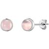 Philip Jones Orecchini a bottone in quarzo rosa