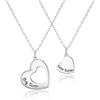 Philip Jones Set di collane Big Sister e Little Sister placcate in argento