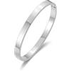 Philip Jones Bracciale rigido in acciaio inox lucido (17,8