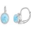 POPLYKE Larimar/Moonstone/Opal/Turchese/Onix nero/Labradorite/Pearl/Aquamarine/Agata muschiata Orecchini per donne Gioielli in argento Sterling Regalo per ragazze