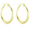 Philip Jones Orecchini a cerchio da 25 mm placcati in oro