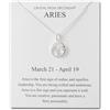 Philip Jones Collana Zodiacale Ariete con Cristalli Zircondia® e Scheda con Citazione