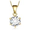 JewelryPalace 0.5-3ct Collana Solitario Donna Argento 925 con Creato Moissanite, Collana Ciondolo Pietra a Taglio Rotondo con Catena Veneziana Maglia 45cm, Collane Pendenti Tre Ori Set Gioielli Donna